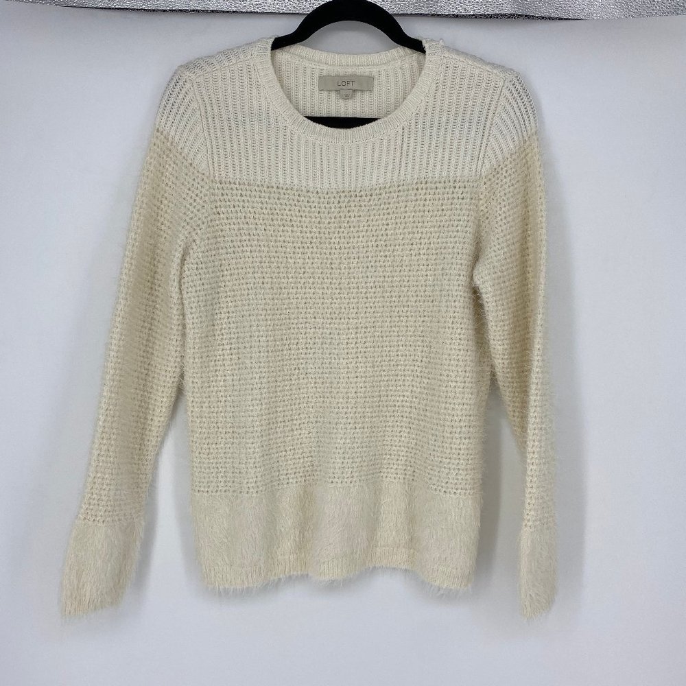LOFT | L. Soft and Cozy Ivory Wool Blend Sweater